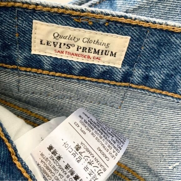 NWT Levi’s 501 High Rise Distressed Jeans in Can't Touch This Size 24 - Picture 8 of 16